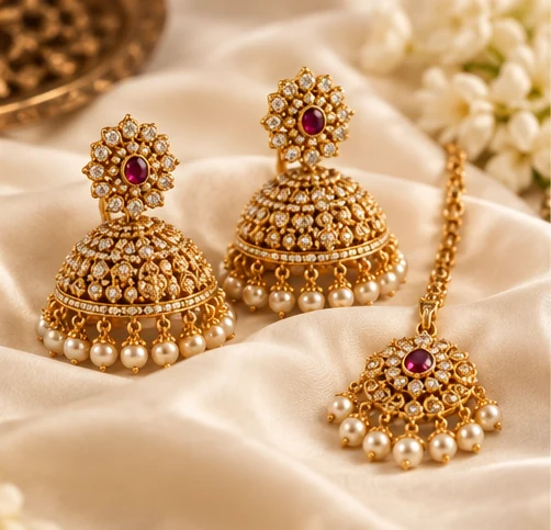 Gold earrings